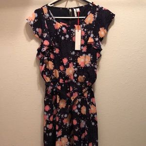 Floral And Polka-Dot Dress